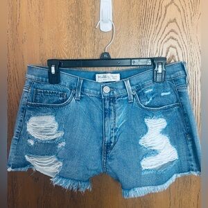 Mudd Women's Light Blue FLX Stretch High Rise Jean Shorts